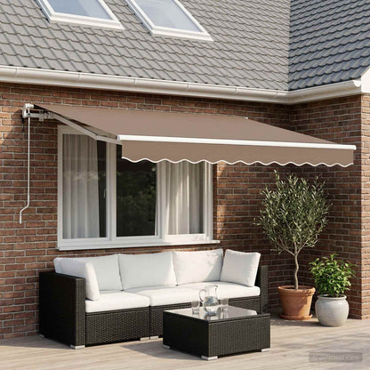 Tenda retrattile Tortora 450 × 350 cm Poliestere