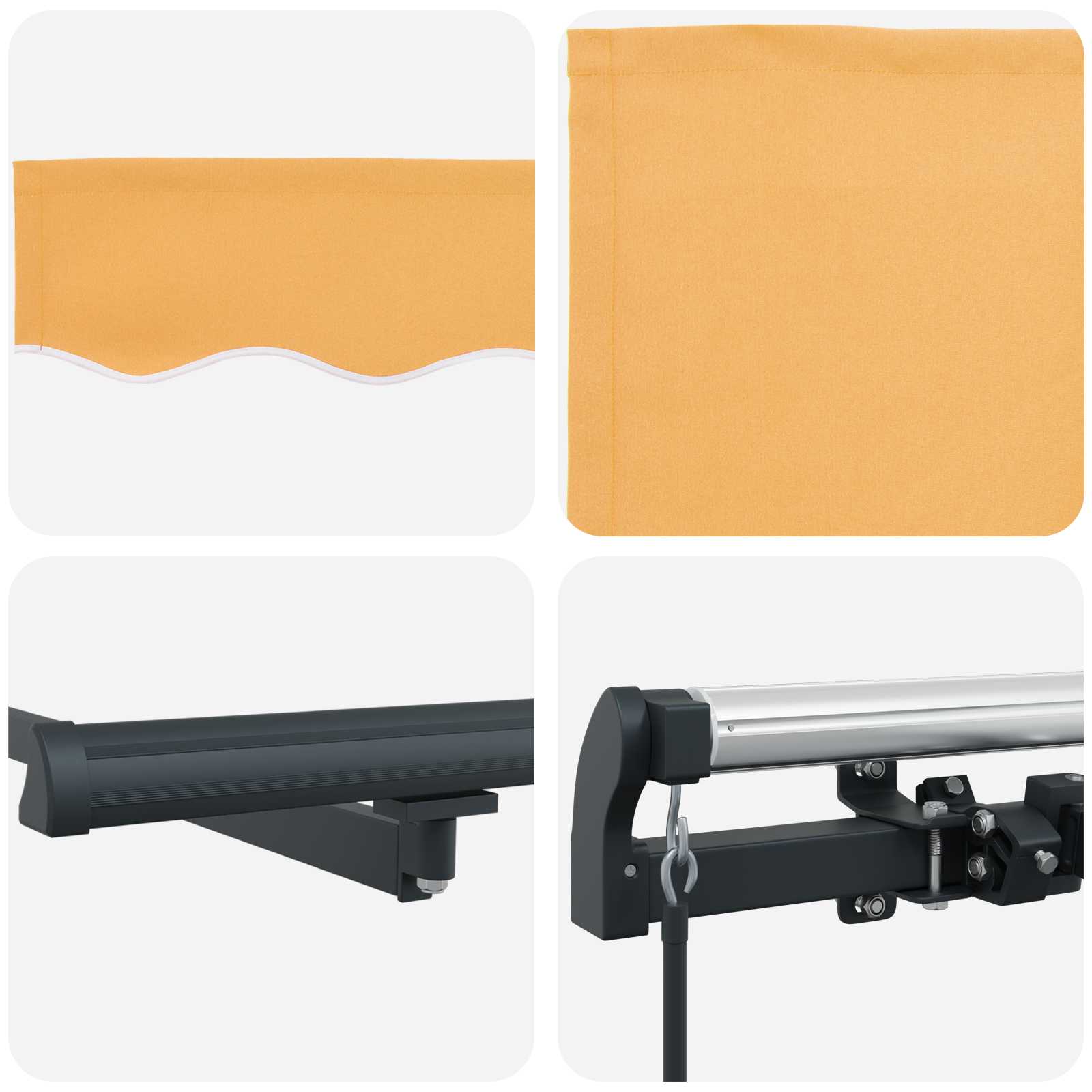 Tenda retrattile Sabbia 450 × 350 cm Poliestere e Alluminio | homemem39