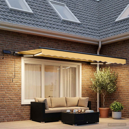 Tenda retrattile Sabbia 450 × 350 cm Tessuto e Alluminio