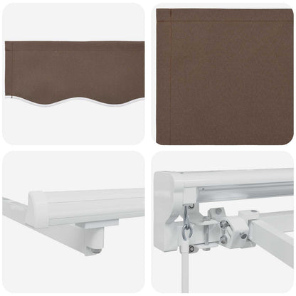 Tenda retrattile manuale Tortora 4,5 × 3,5 m | homemem39