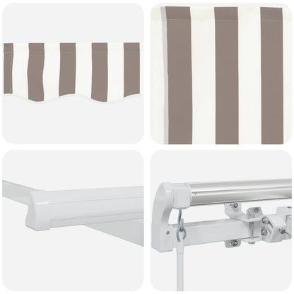Tenda retrattile Grigio chiaro e bianco 500 × 300 cm | homemem39