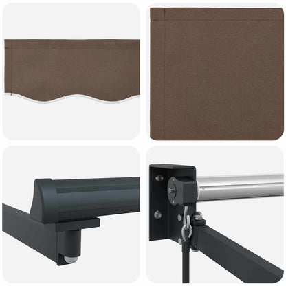 Tenda retrattile Tortora 5 x 3 m 100% Poliestere e Alluminio | homemem39