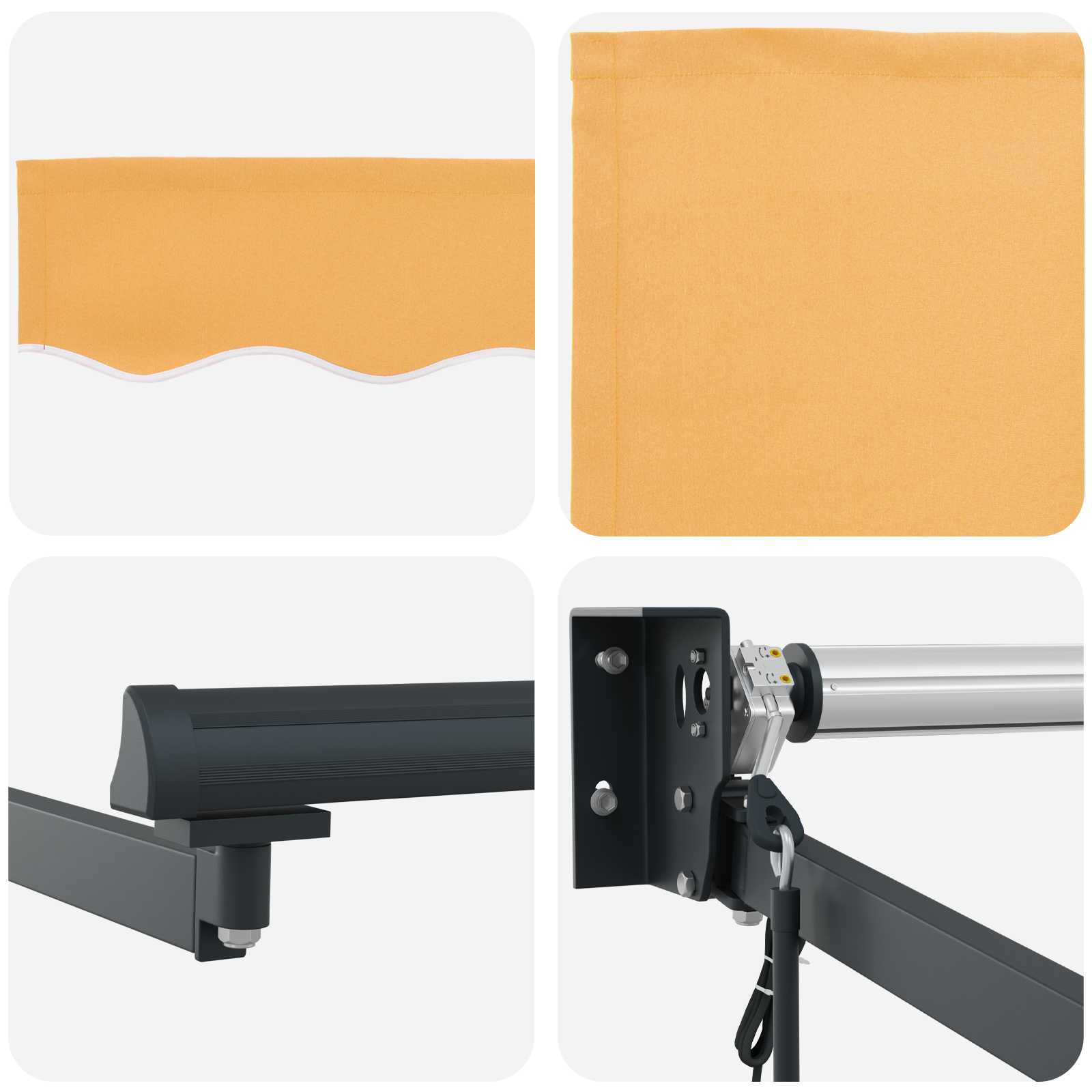 Tenda retrattile Sabbia 5 x 3 m Poliestere e Metallo | homemem39