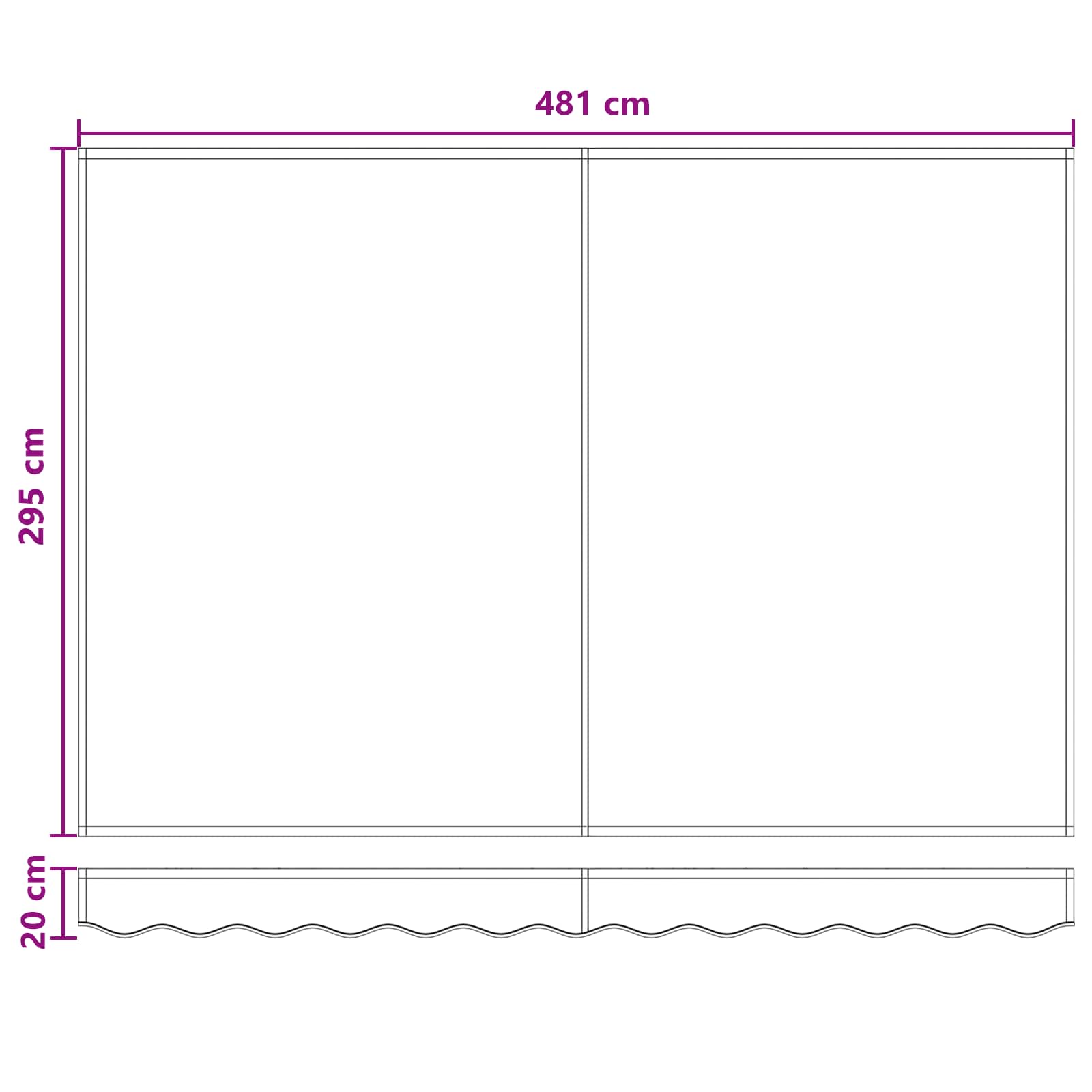 Tenda retrattile Sabbia 500 × 300 cm Tela e Alluminio | homemem39