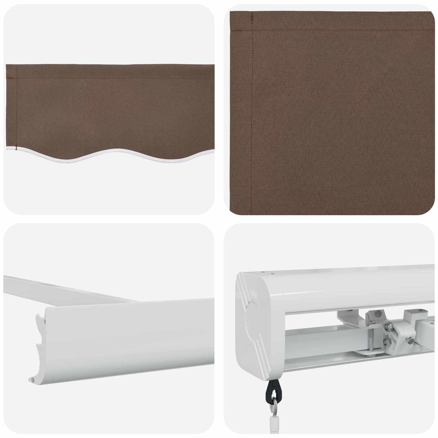 Tenda retrattile Tortora 500 × 300 cm Tela e Alluminio | homemem39
