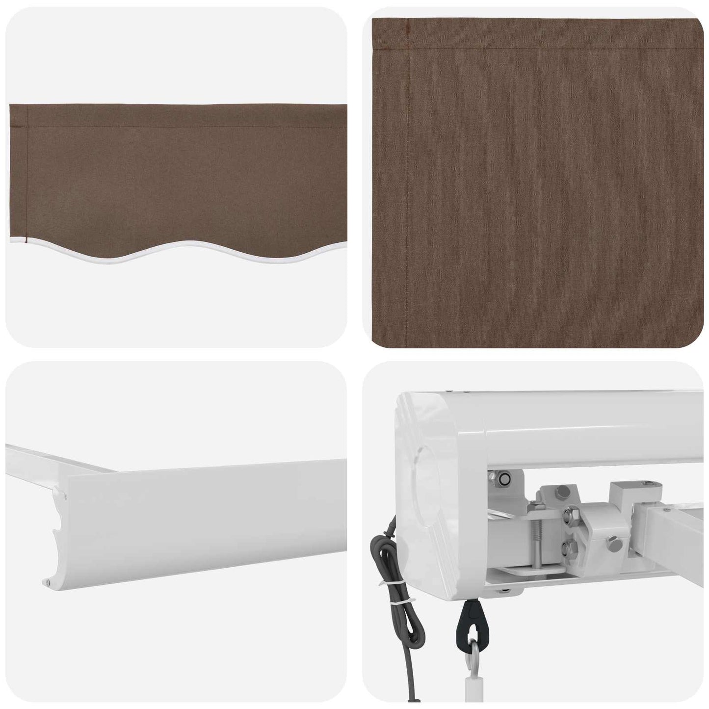 Tenda retrattile Tortora 500 × 300 cm Tessuto e Metallo | homemem39