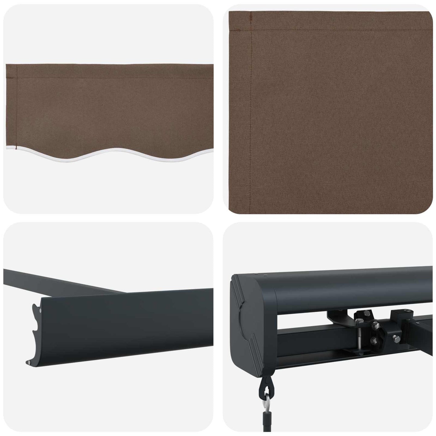 Tenda retrattile Tortora 500 × 300 cm Tela e Alluminio | homemem39