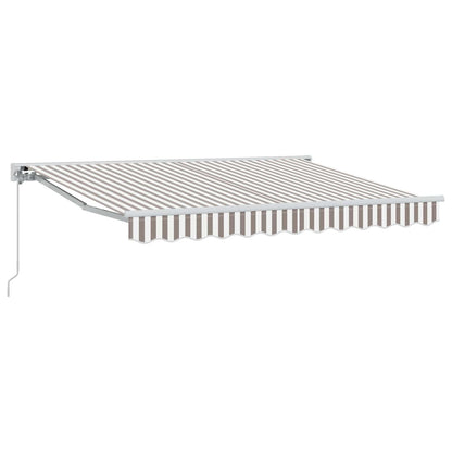 Tenda retrattile manuale Grigio chiaro e bianco 5 x 3 m | homemem39