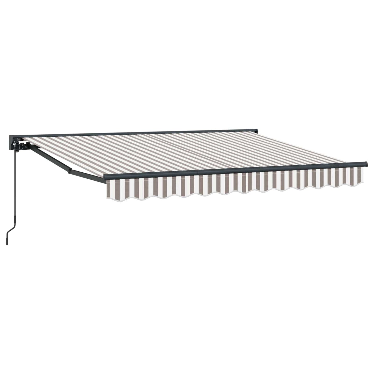 Tenda retrattile manuale Grigio chiaro e bianco 5 × 3,5 m | homemem39