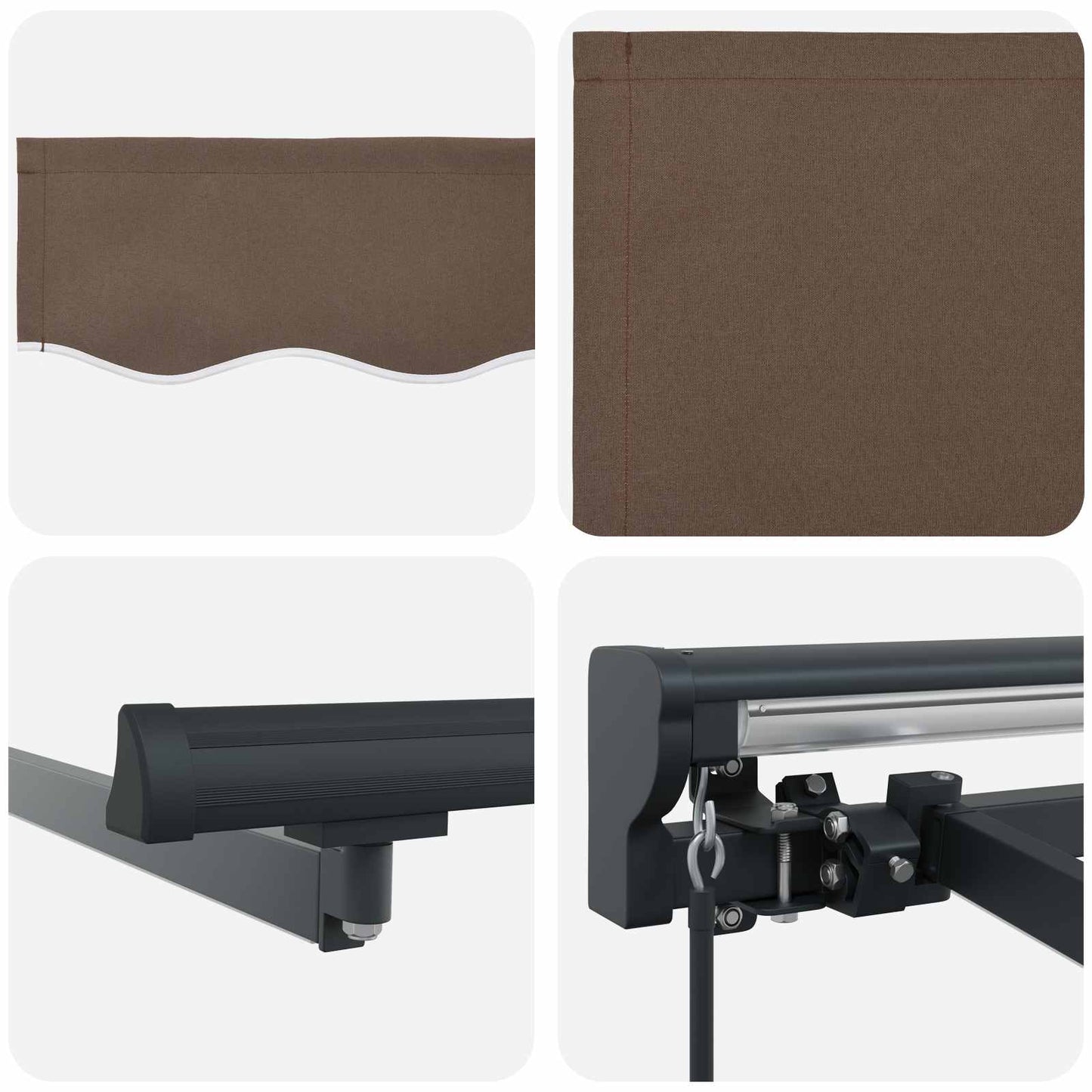 Tenda retrattile manuale Tortora 5 × 3,5 m | homemem39