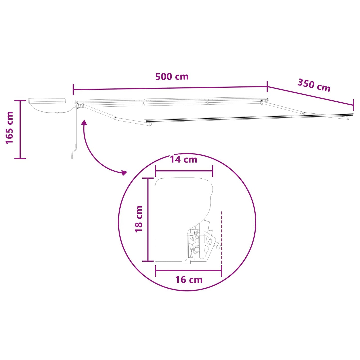 Tettuccio Elettrico Retrattile Grigio chiaro e bianco 5 × 3,5 m | homemem39