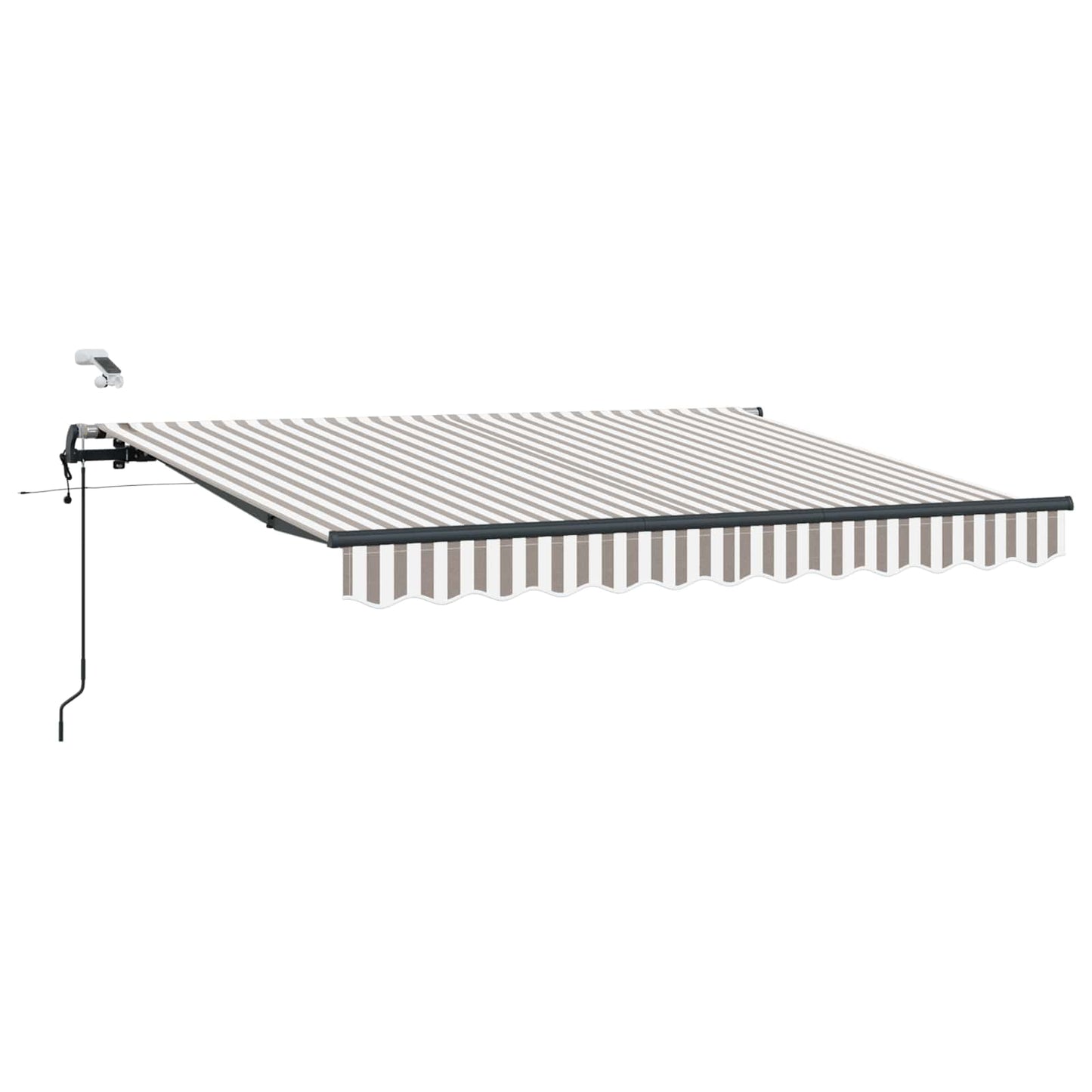 Tenda retrattile Grigio chiaro e bianco 600 × 300 cm Poliestere | homemem39