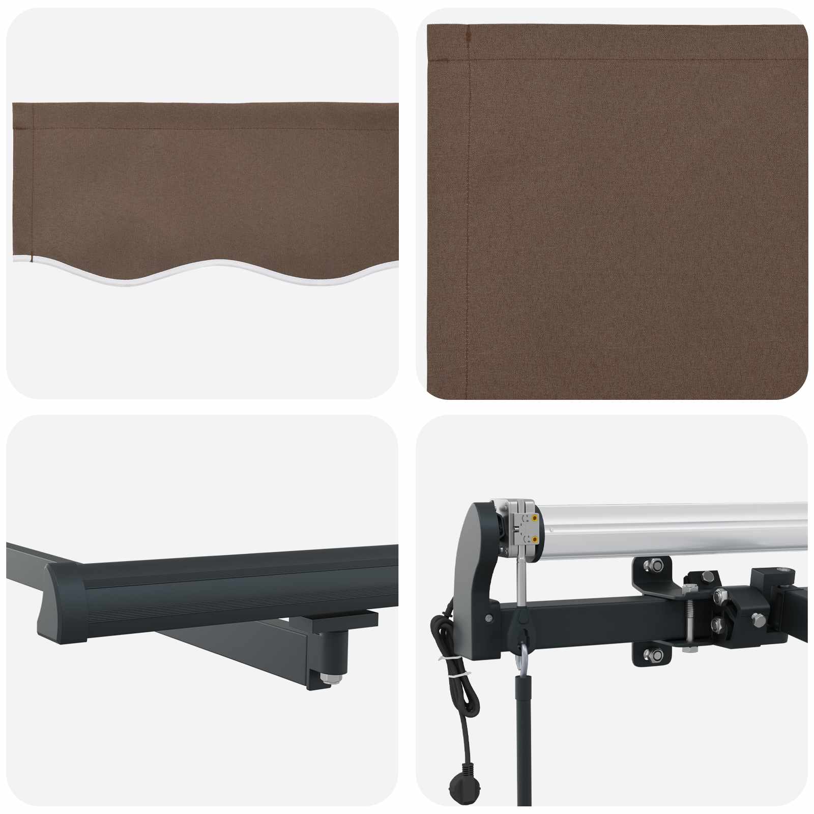 Tenda retrattile Tortora 600 × 300 cm Poliestere | homemem39