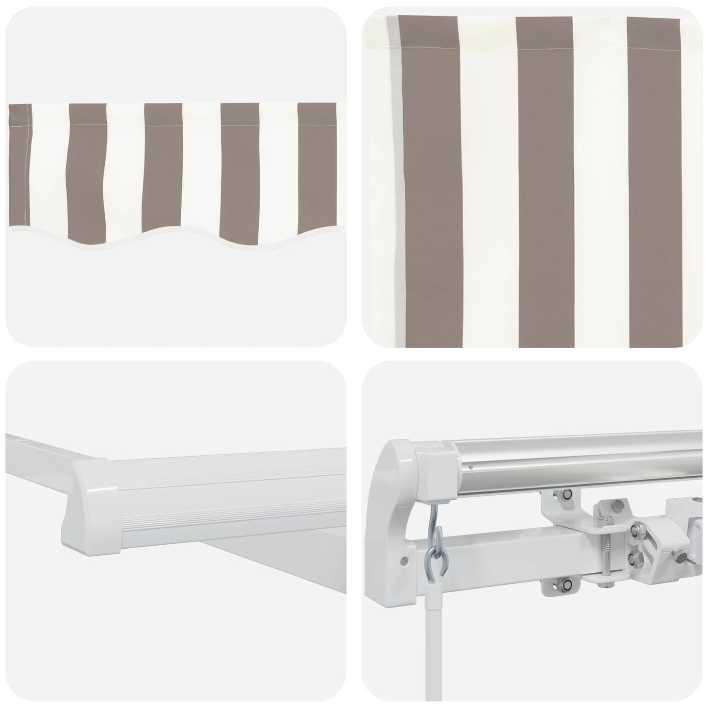 Tenda retrattile Grigio chiaro e bianco 600 × 350 cm | homemem39