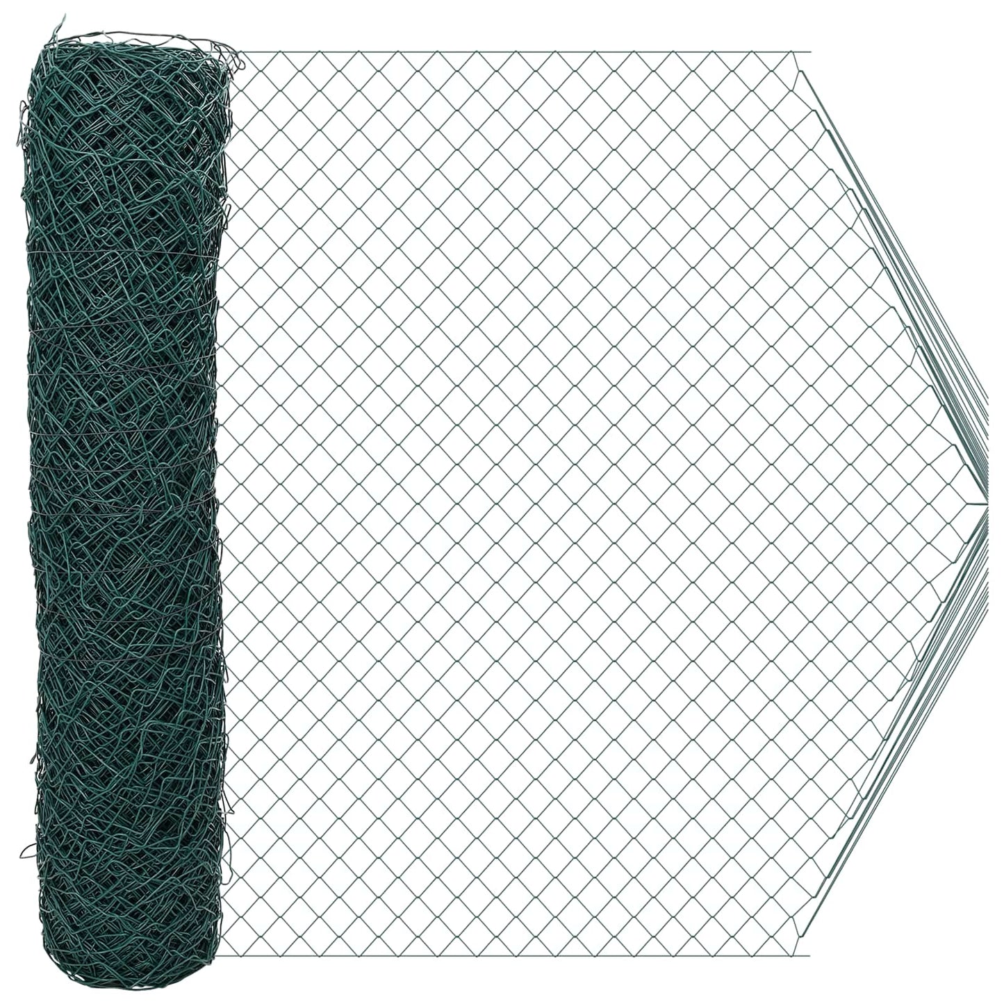 Recinzione a rete metallica Verde 2 x 20 m Acciaio | homemem39