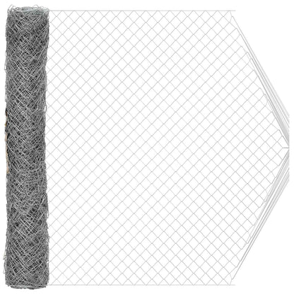 Recinzione a rete metallica Galvanizzato 2 x 20 m Vetro | homemem39