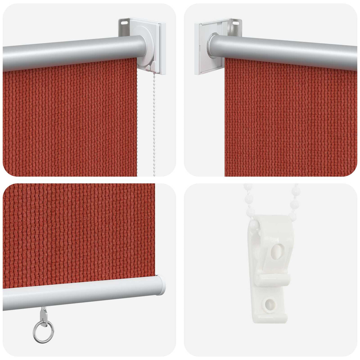 Tenda a Rullo Esterno Blocco UV 90% Terracotta 400 x 230 cm | homemem39