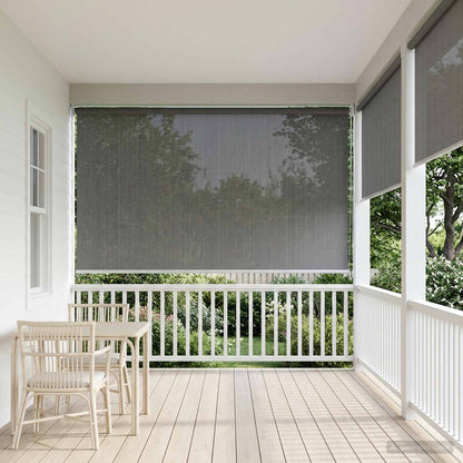 Tenda a Rullo Esterno Blocco UV 90% Grigio Chiaro 180 x 140 cm