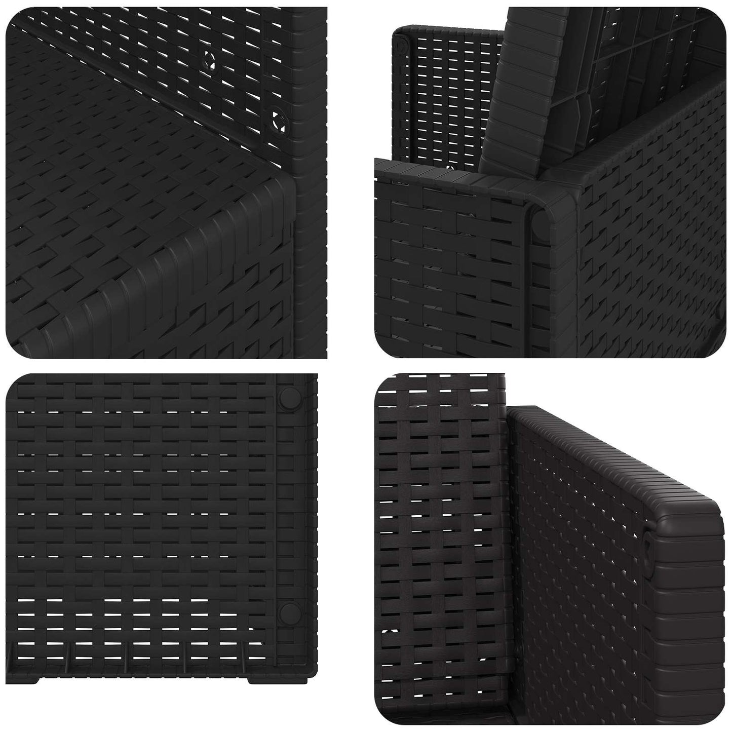 Sedie da pranzo da giardino 2 pcs Antracite 53 x 47 x 88,5 cm | homemem39