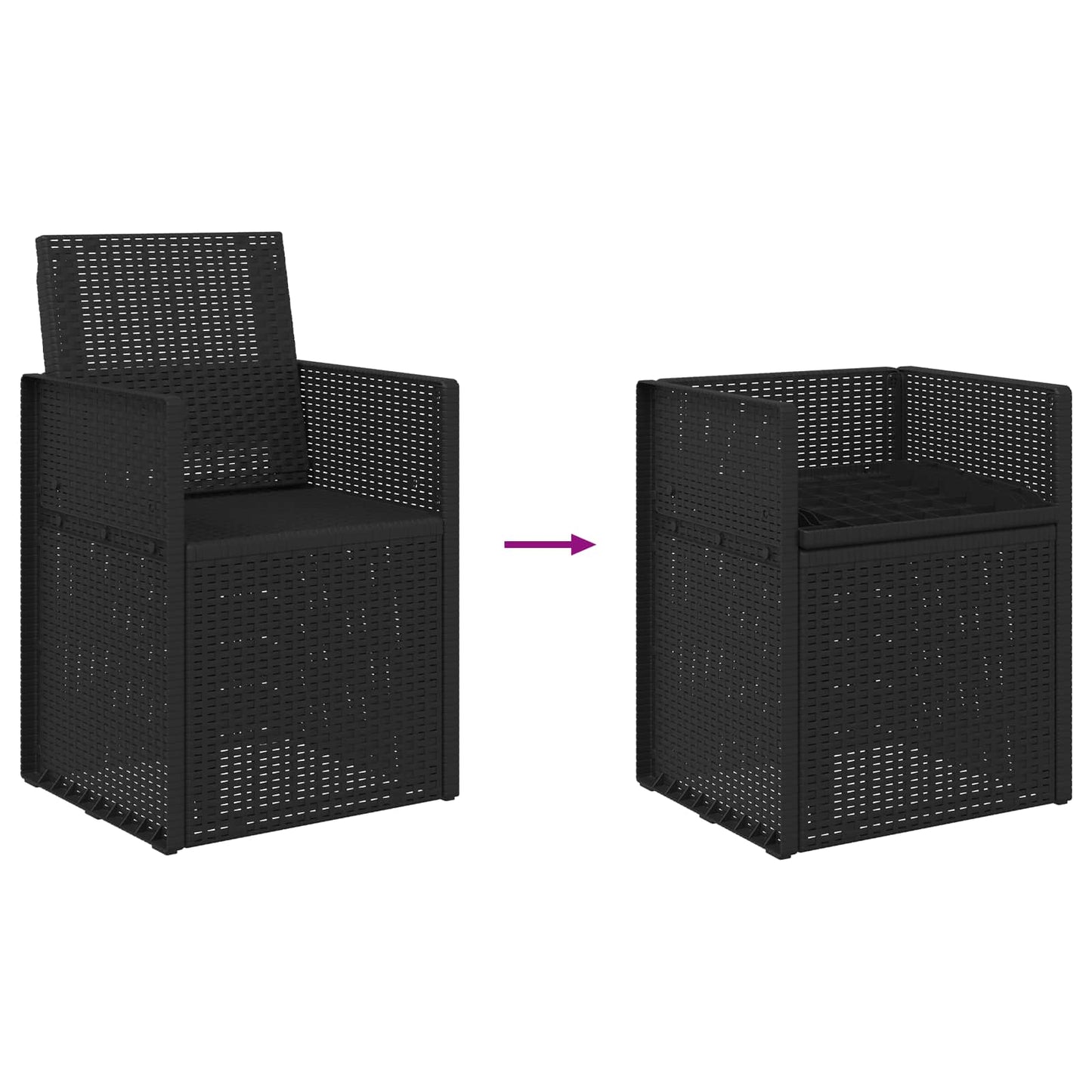 Sedie da pranzo da giardino 2 pcs Antracite 53 x 47 x 88,5 cm | homemem39