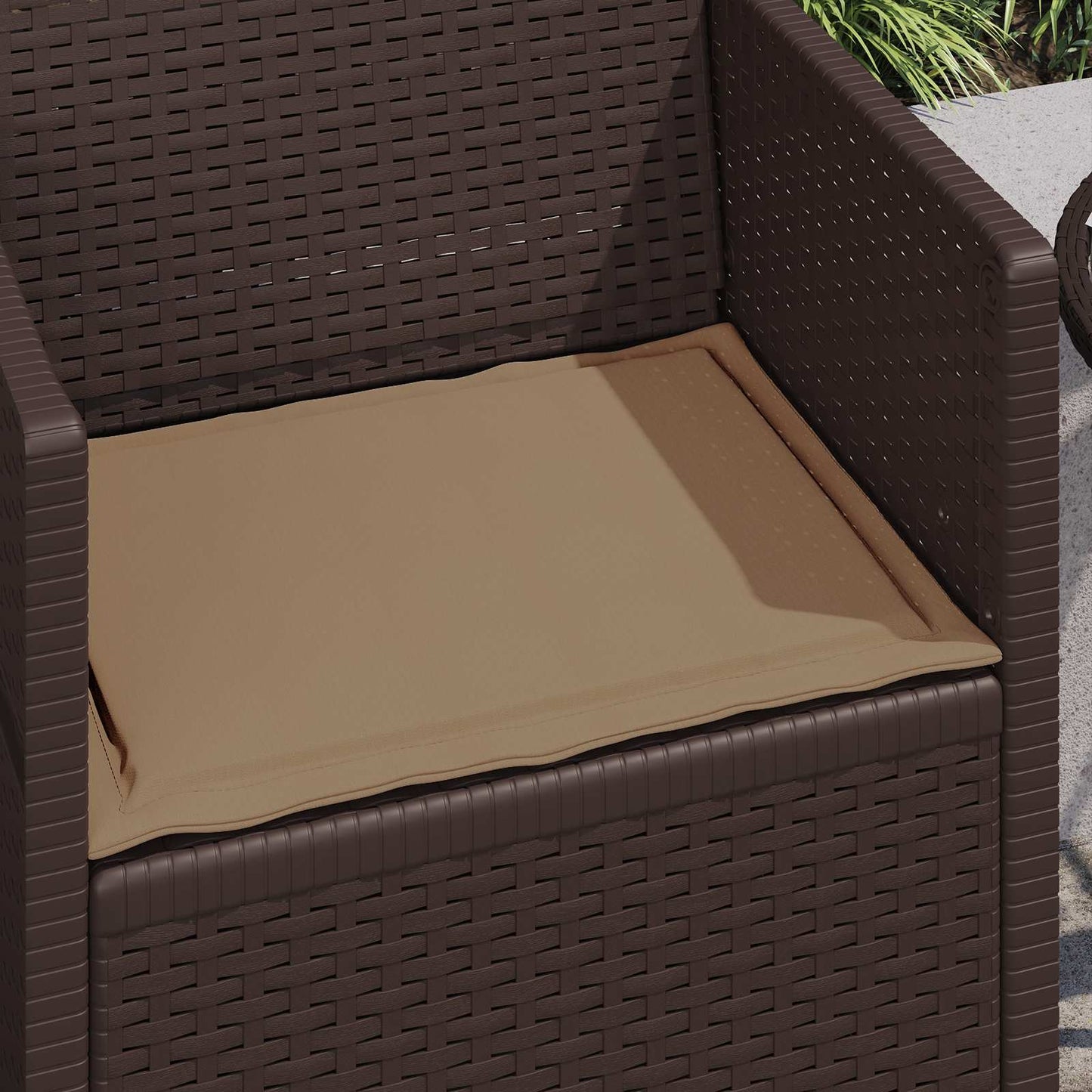 Cuscini per Seduta 4 pcs Tortora 47 x 36 x 2 cm Poliestere | homemem39