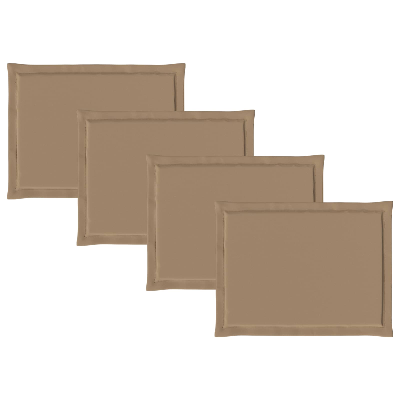 Cuscini per Seduta 4 pcs Tortora 47 x 36 x 2 cm Poliestere | homemem39