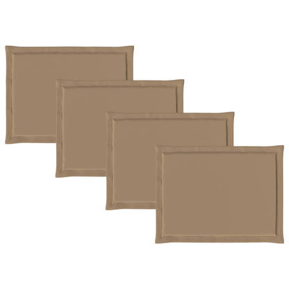 Cuscini per Seduta 4 pcs Tortora 47 x 36 x 2 cm Poliestere | homemem39
