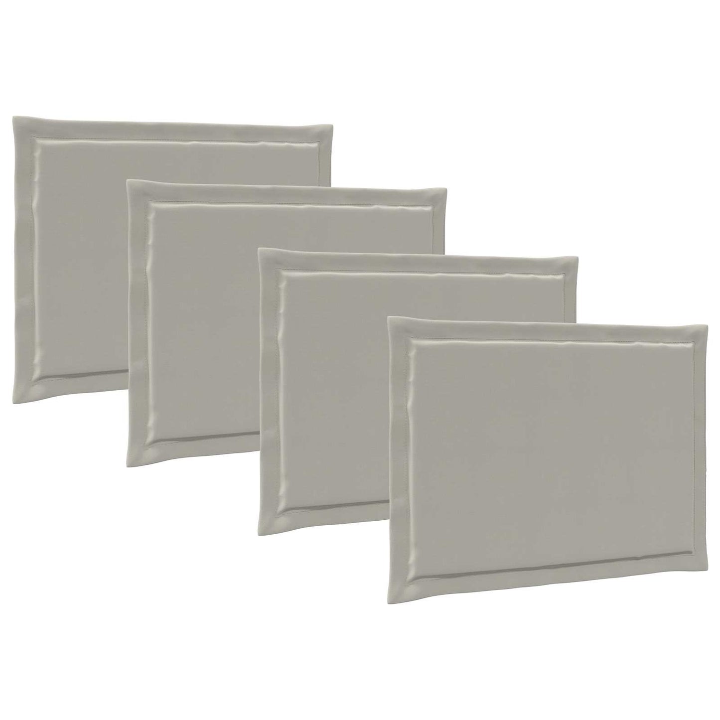 Cuscini per Seduta 4 pcs Grigio Chiaro 47 x 36 x 2 cm | homemem39