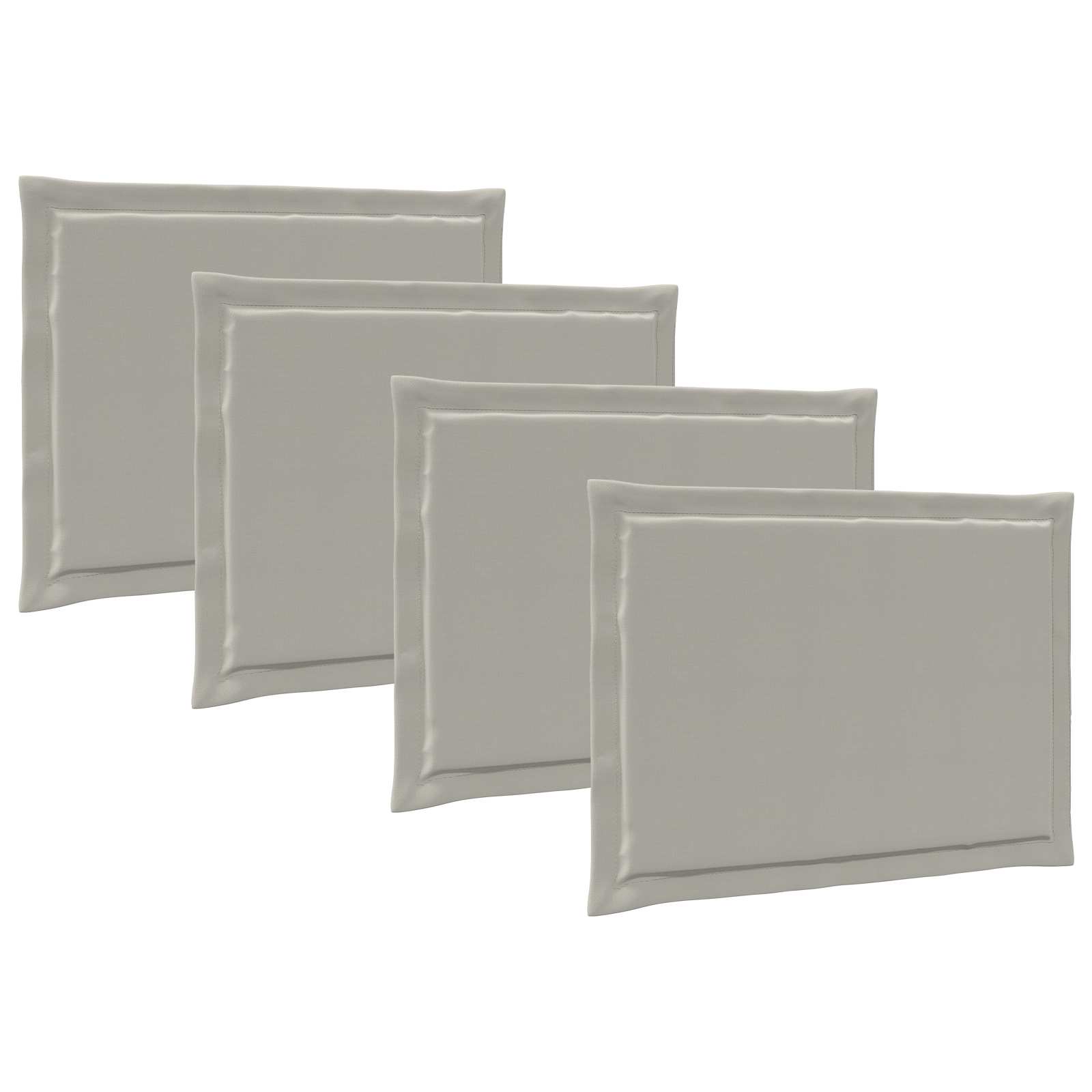 Cuscini per Seduta 4 pcs Grigio Chiaro 47 x 36 x 2 cm | homemem39