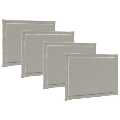 Cuscini per Seduta 4 pcs Grigio Chiaro 47 x 36 x 2 cm | homemem39