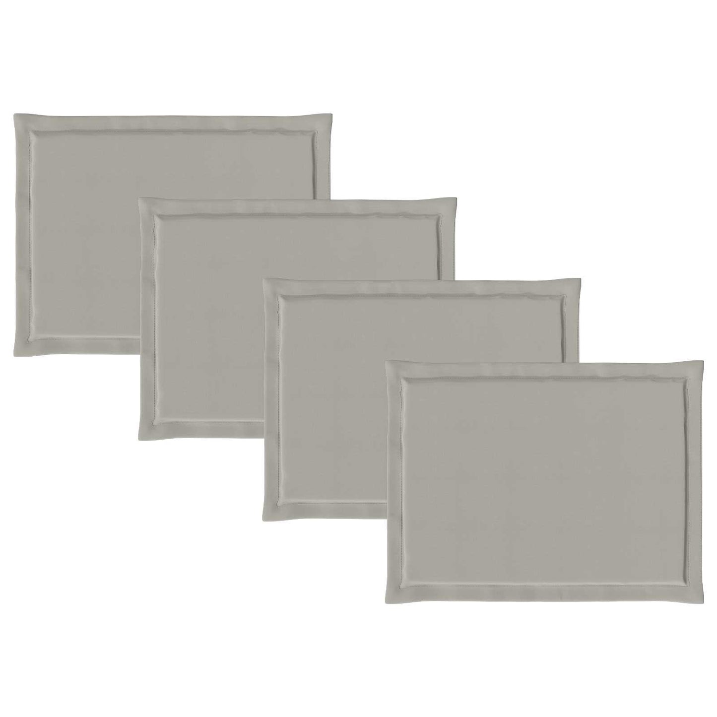 Cuscini per Seduta 4 pcs Grigio Chiaro 47 x 36 x 2 cm | homemem39