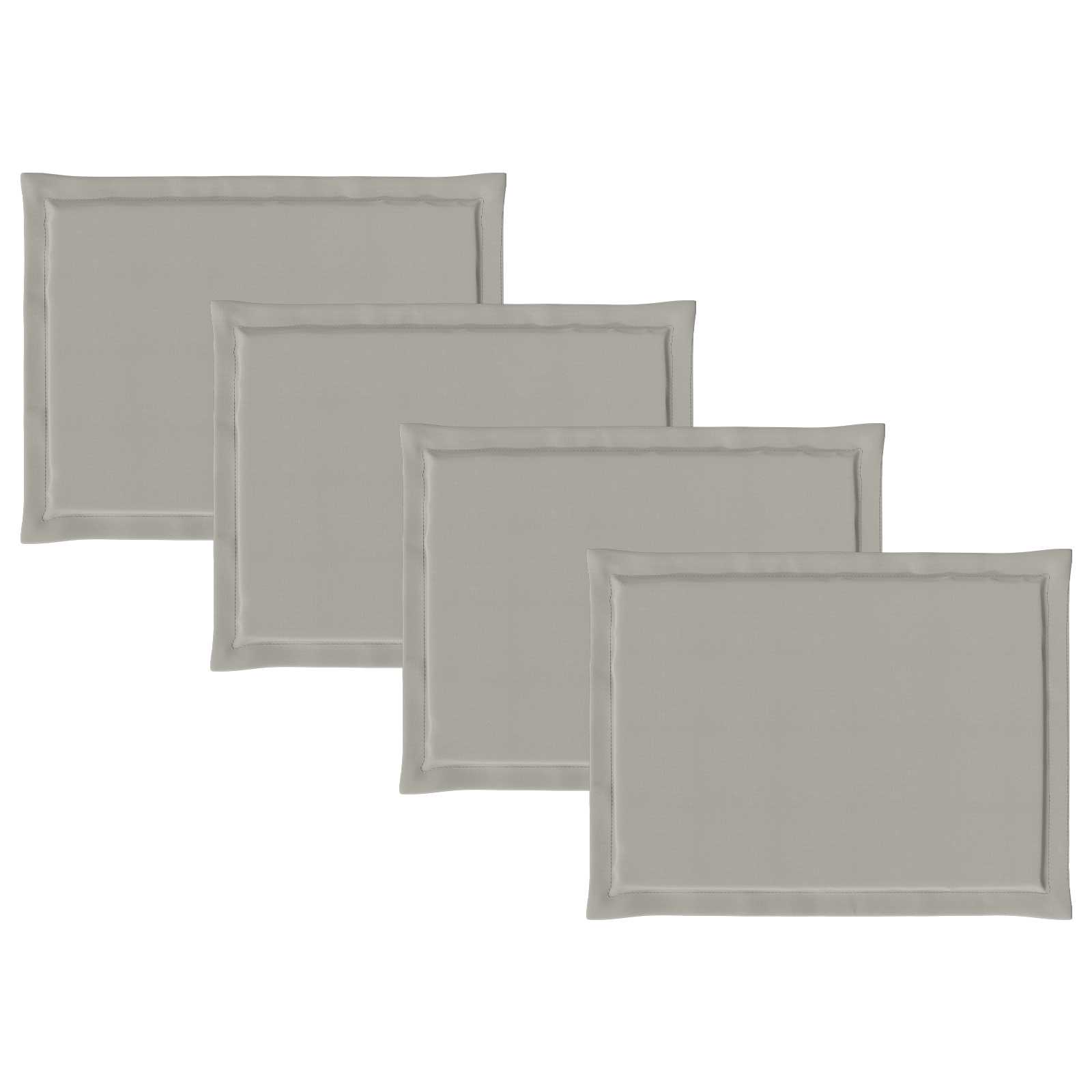 Cuscini per Seduta 4 pcs Grigio Chiaro 47 x 36 x 2 cm | homemem39