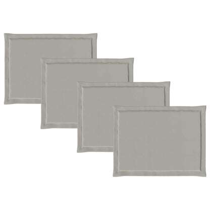 Cuscini per Seduta 4 pcs Grigio Chiaro 47 x 36 x 2 cm | homemem39