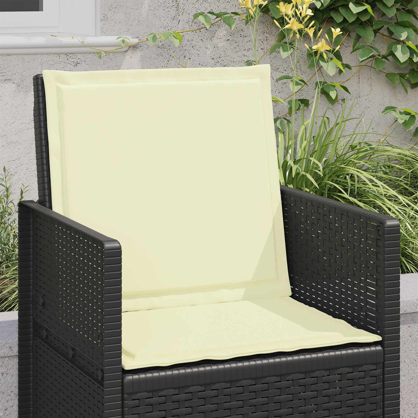Cuscini per Seduta e Schienale 2 pcs Crema 47 x 45 x 2 cm | homemem39