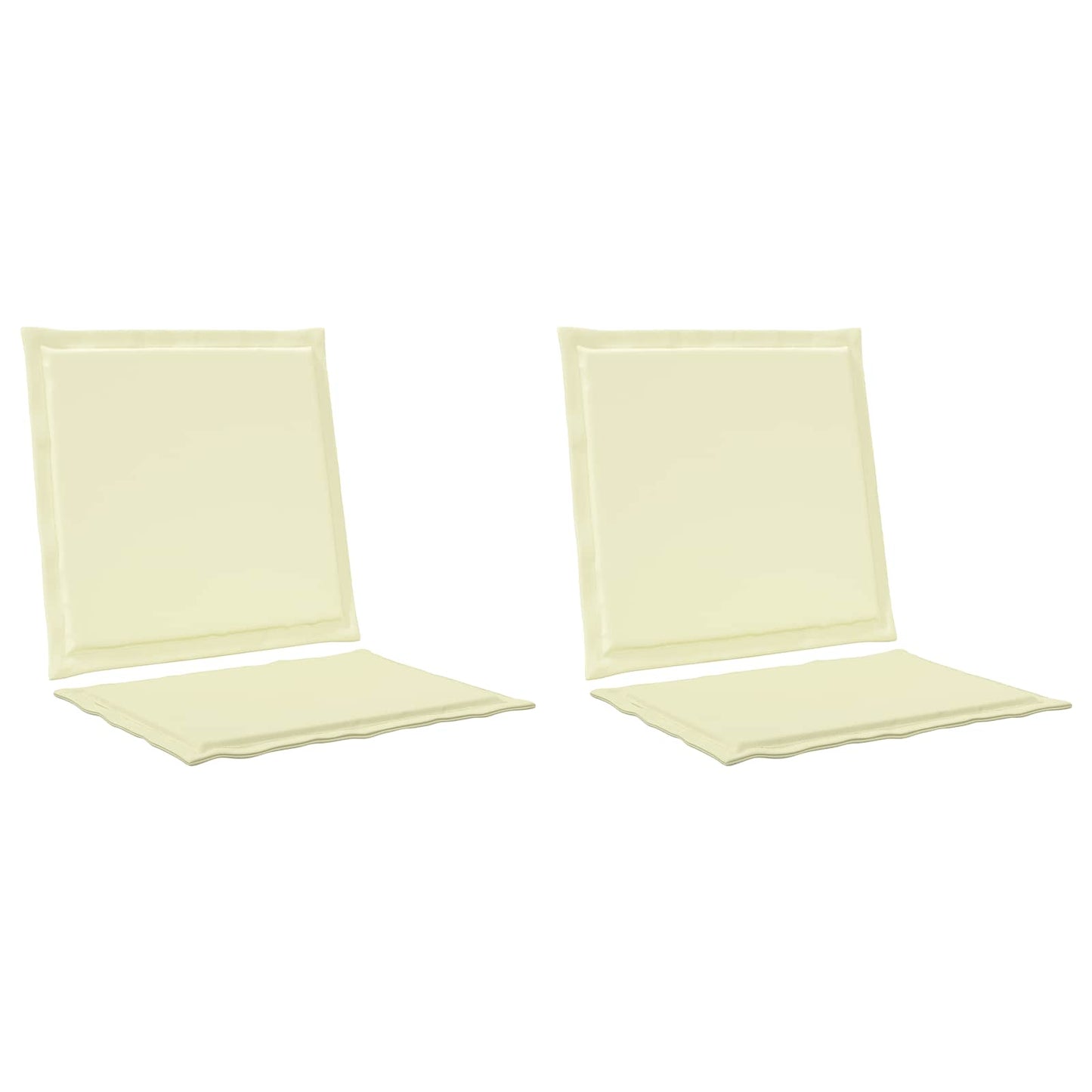 Cuscini per Seduta e Schienale 2 pcs Crema 47 x 45 x 2 cm | homemem39