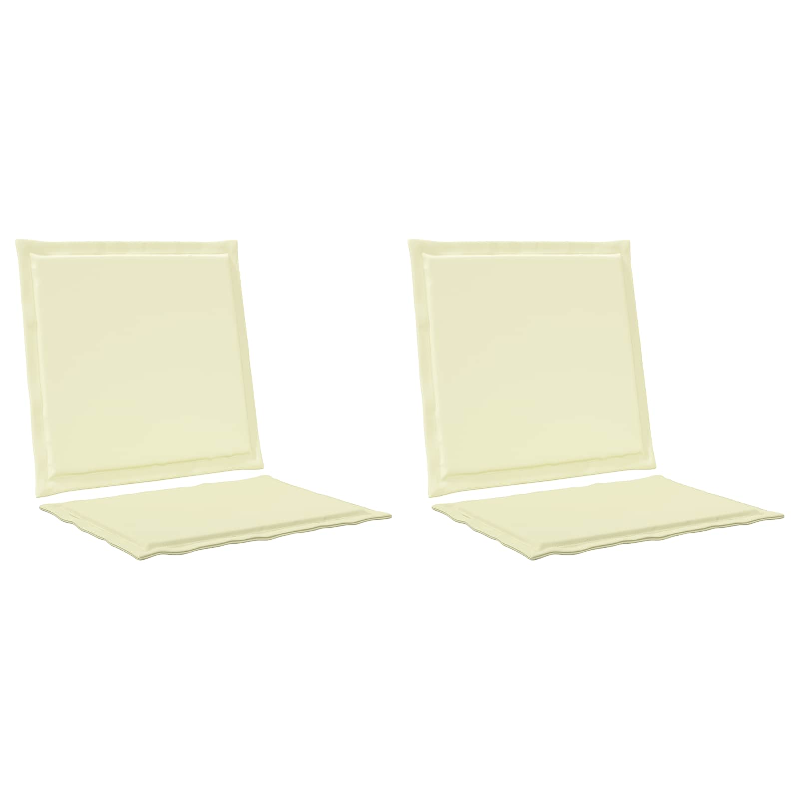 Cuscini per Seduta e Schienale 2 pcs Crema 47 x 45 x 2 cm | homemem39