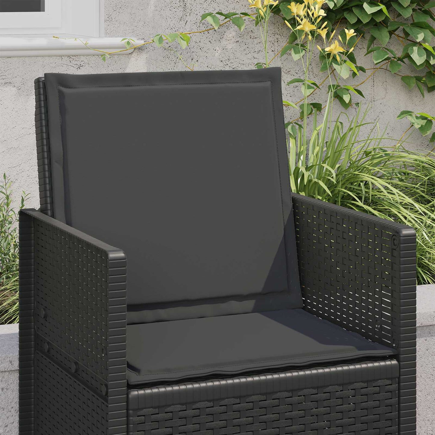 Cuscini per Seduta e Schienale 2 pcs Antracite 47 x 45 x 2 cm | homemem39