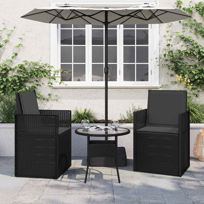 Cuscini per Seduta e Schienale 2 pcs Antracite 47 x 45 x 2 cm | homemem39