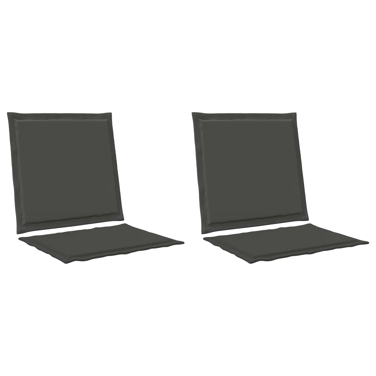 Cuscini per Seduta e Schienale 2 pcs Antracite 47 x 45 x 2 cm | homemem39