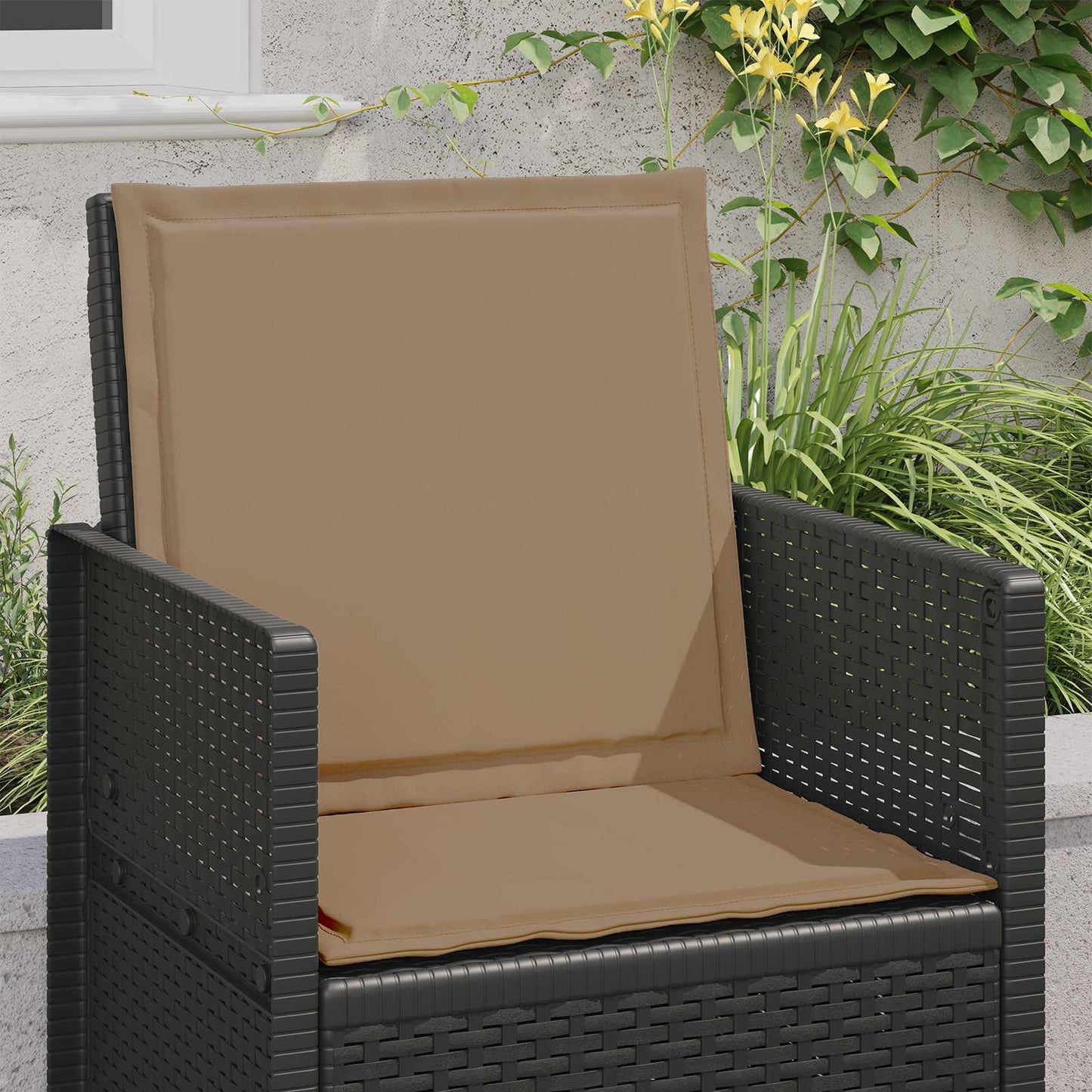 Cuscini per Seduta e Schienale 2 pcs Tortora 47 x 45 x 2 cm | homemem39