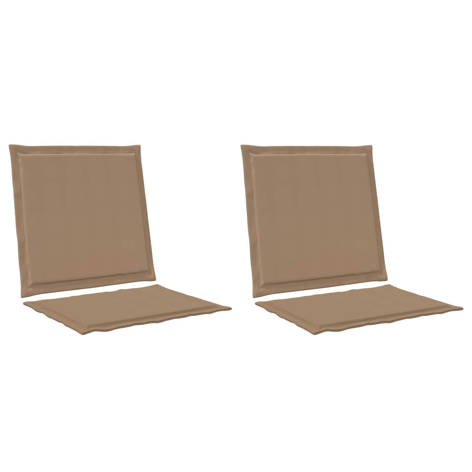 Cuscini per Seduta e Schienale 2 pcs Tortora 47 x 45 x 2 cm | homemem39
