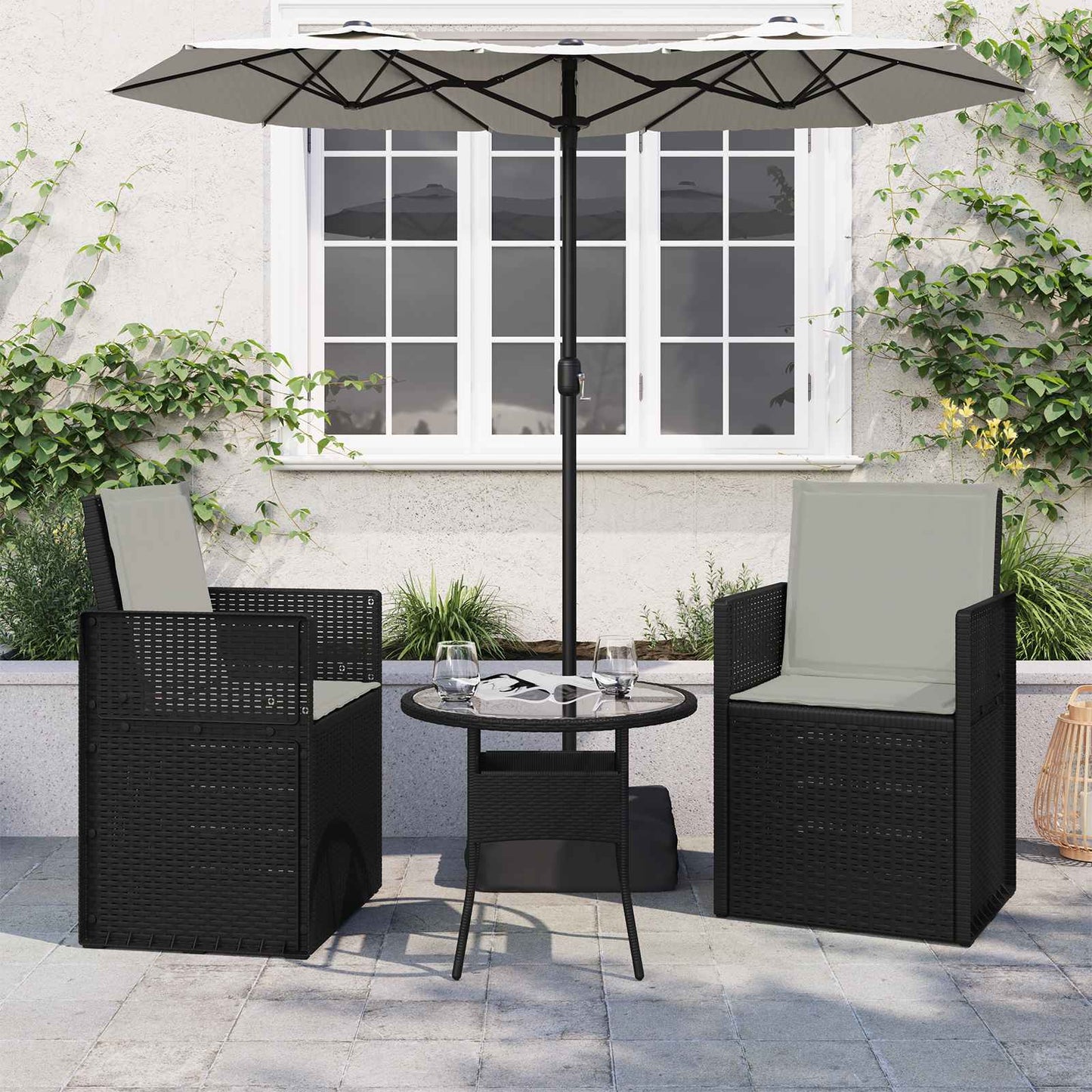 Cuscini per Seduta e Schienale 2 pcs Grigio Chiaro | homemem39