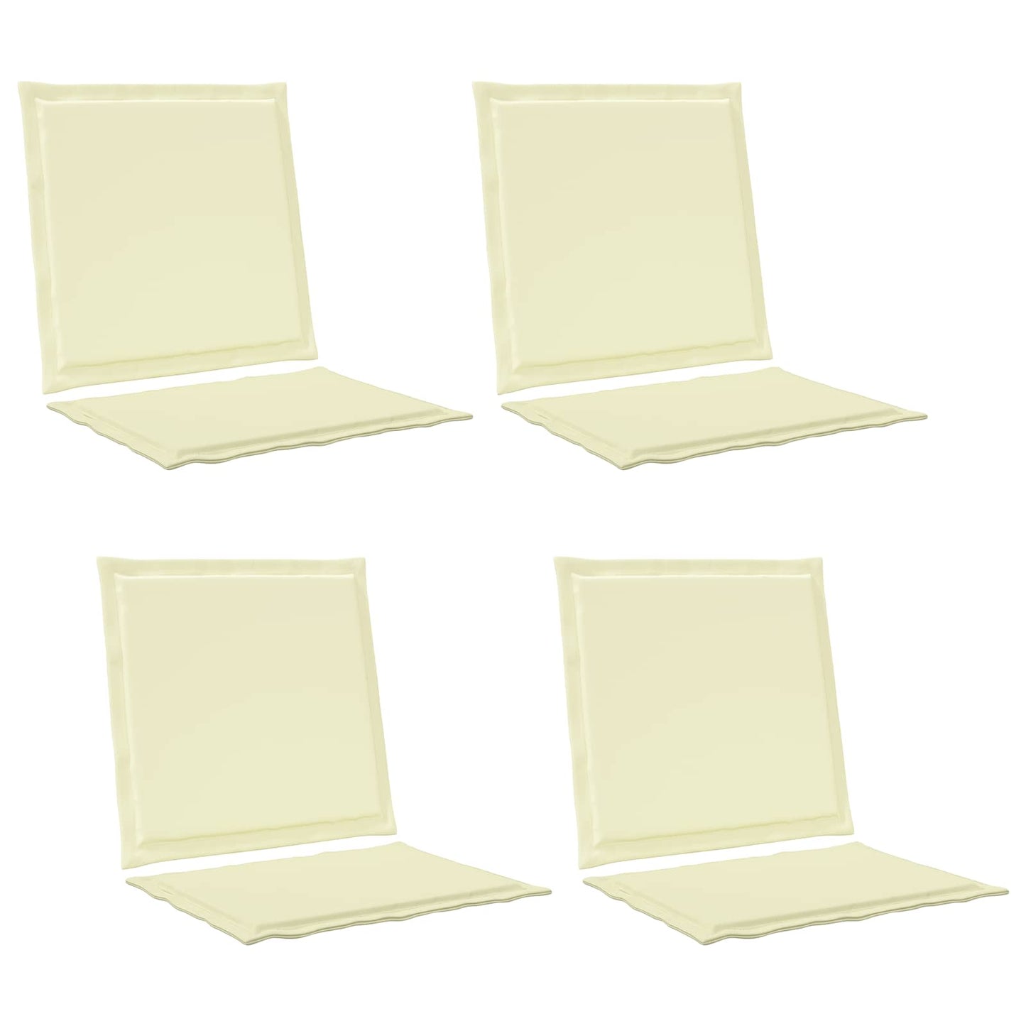 Cuscini per Seduta e Schienale 4 pcs Crema 47 x 45 x 2 cm | homemem39