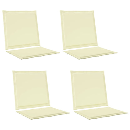 Cuscini per Seduta e Schienale 4 pcs Crema 47 x 45 x 2 cm | homemem39