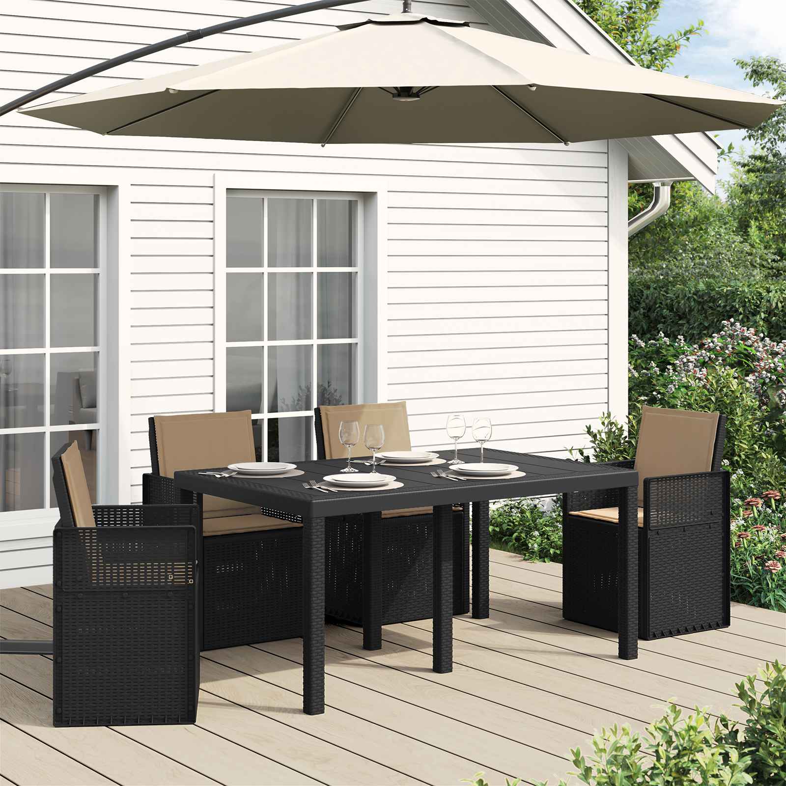 Cuscini per Seduta e Schienale 4 pcs Tortora 47 x 45 x 2 cm | homemem39