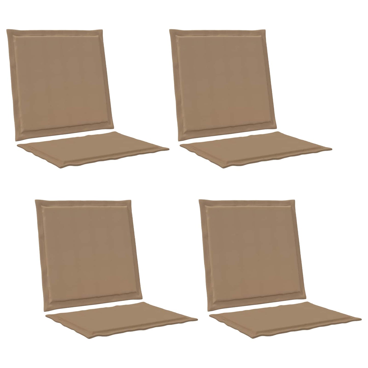 Cuscini per Seduta e Schienale 4 pcs Tortora 47 x 45 x 2 cm | homemem39