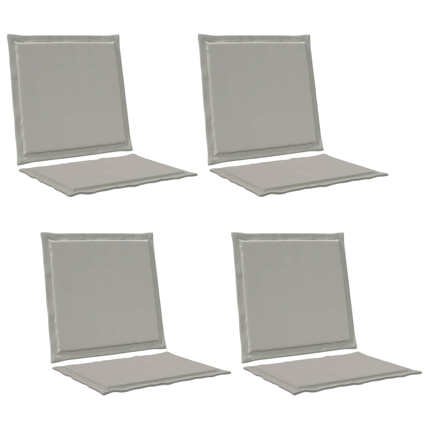 Cuscini per Seduta e Schienale 4 pcs Grigio Chiaro | homemem39