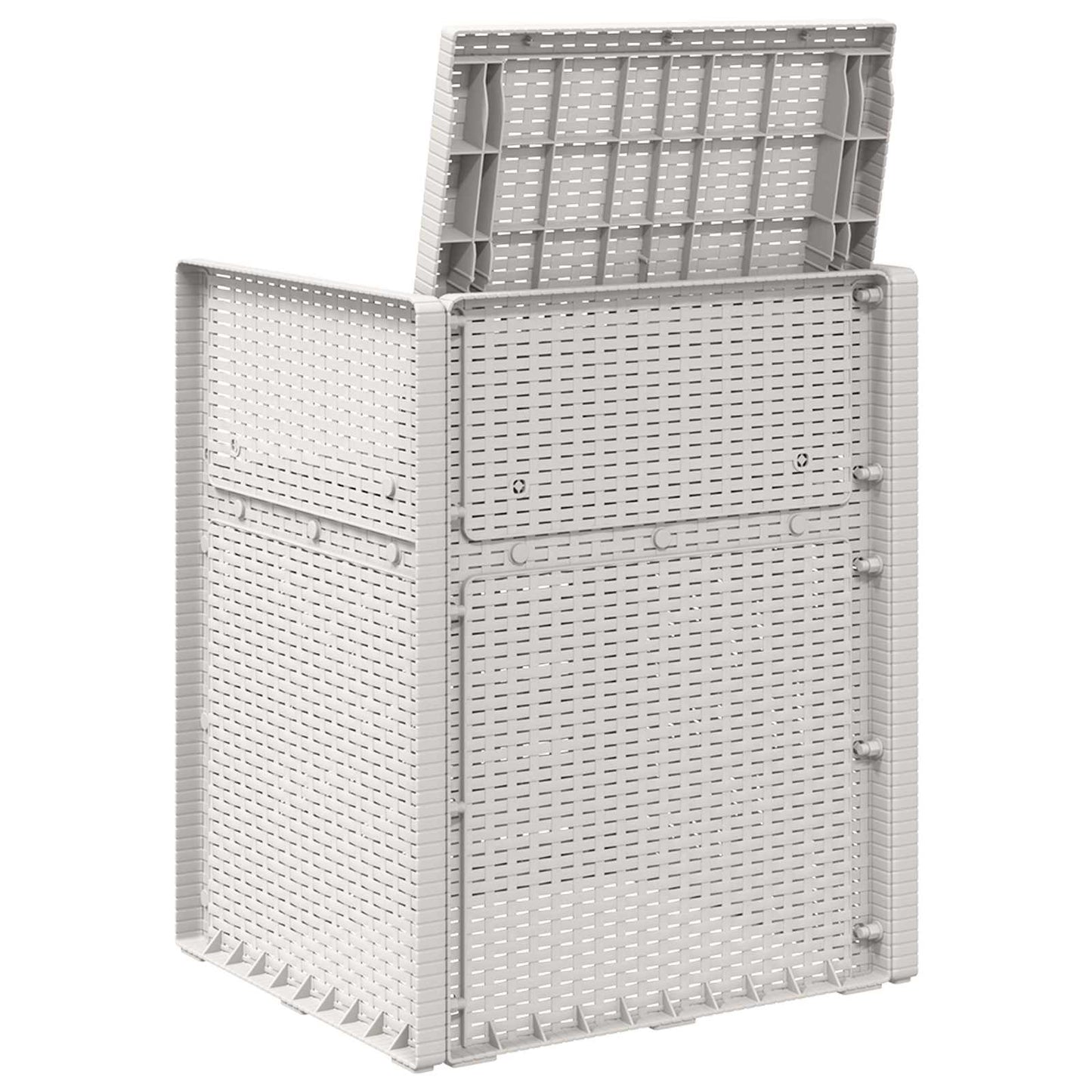 Sedie da pranzo da giardino 2 pcs Bianco e Grigio Chiaro PP | homemem39