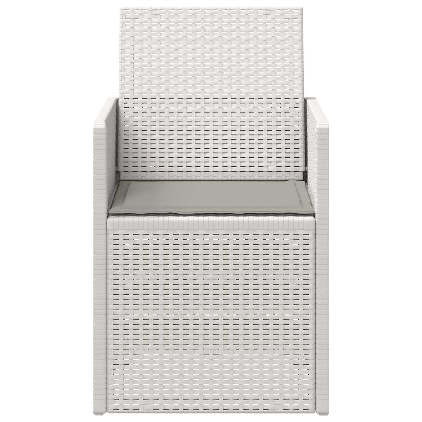 Sedie da pranzo da giardino 2 pcs Bianco e Grigio Chiaro PP | homemem39