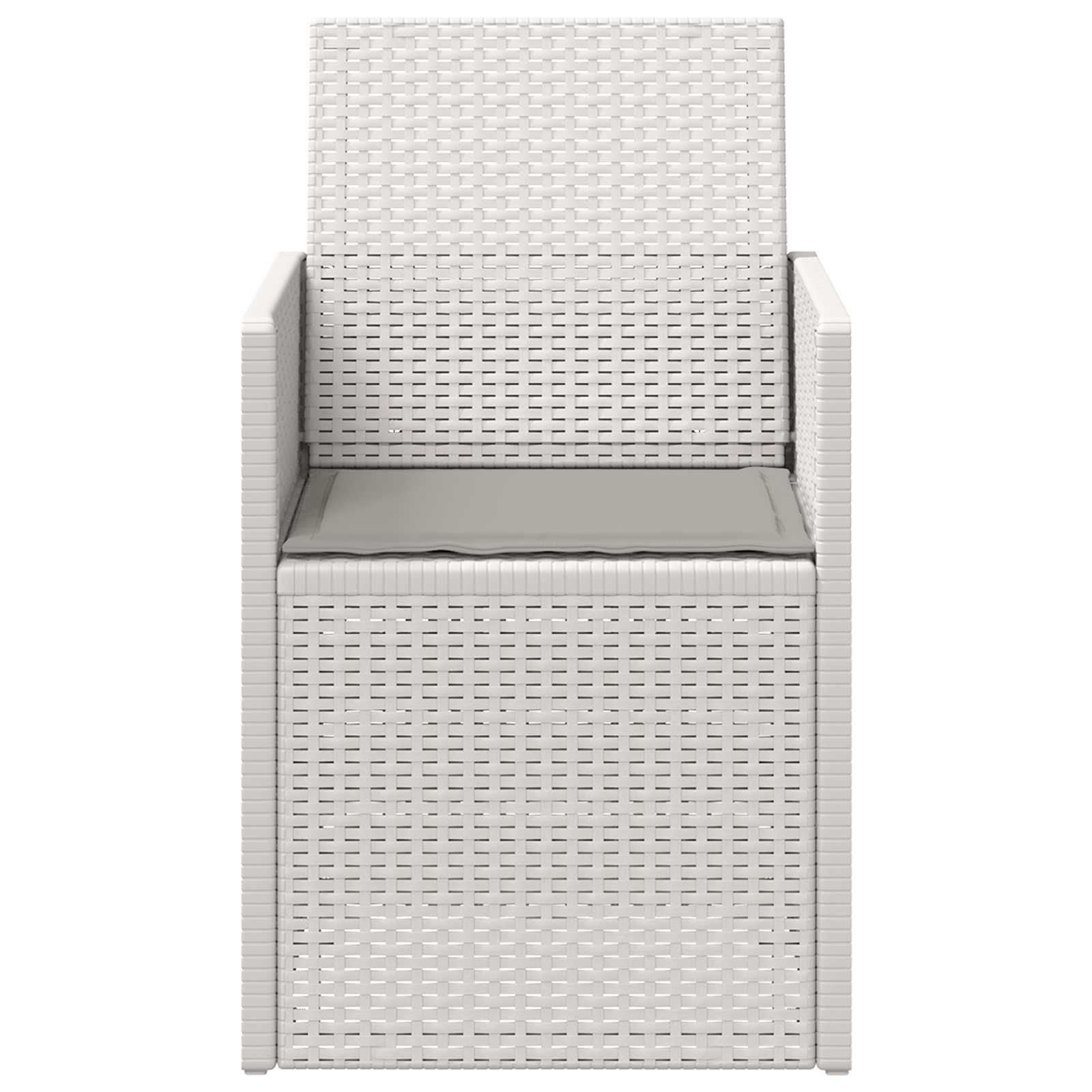 Sedie da pranzo da giardino 2 pcs Bianco e Grigio Chiaro PP | homemem39